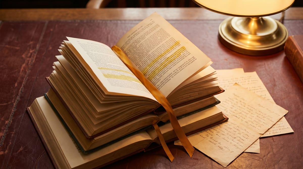 Research Engine — editorial illustration